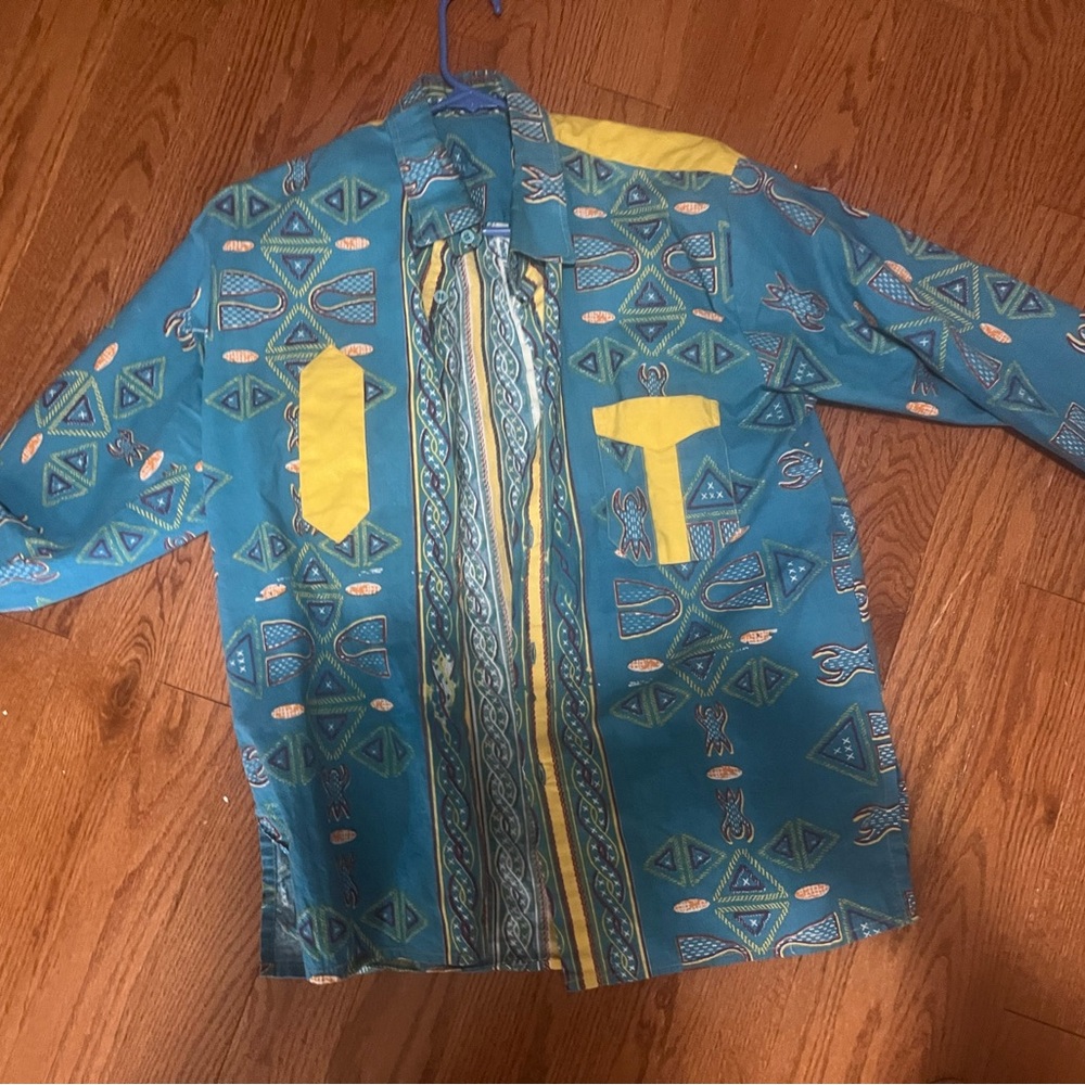 Traditional African Collared Shirt - Large
